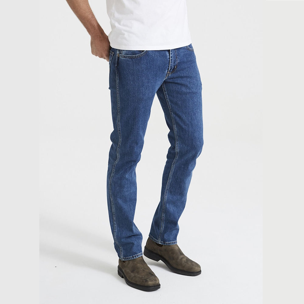 Front view of Levi's 511 Men's Slim Fit Workwear Jeans in Medium Stonewash