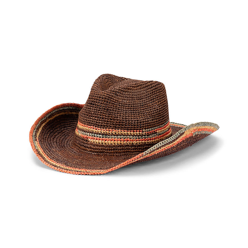 Avenel Driftwood Crochet Raffia Shapeable Western Hat