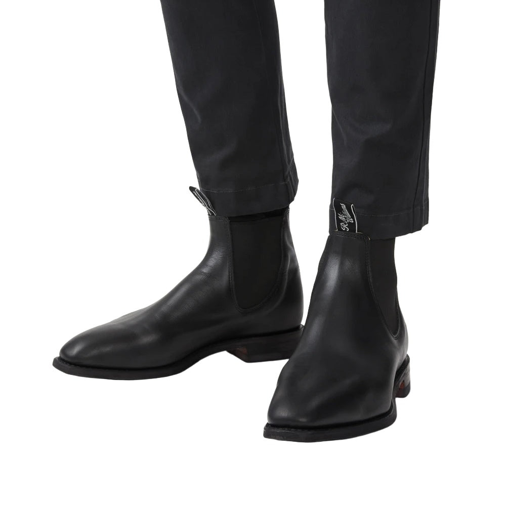 R.M.Williams Dynamic Flex Craftsman Boots being worn with black pants