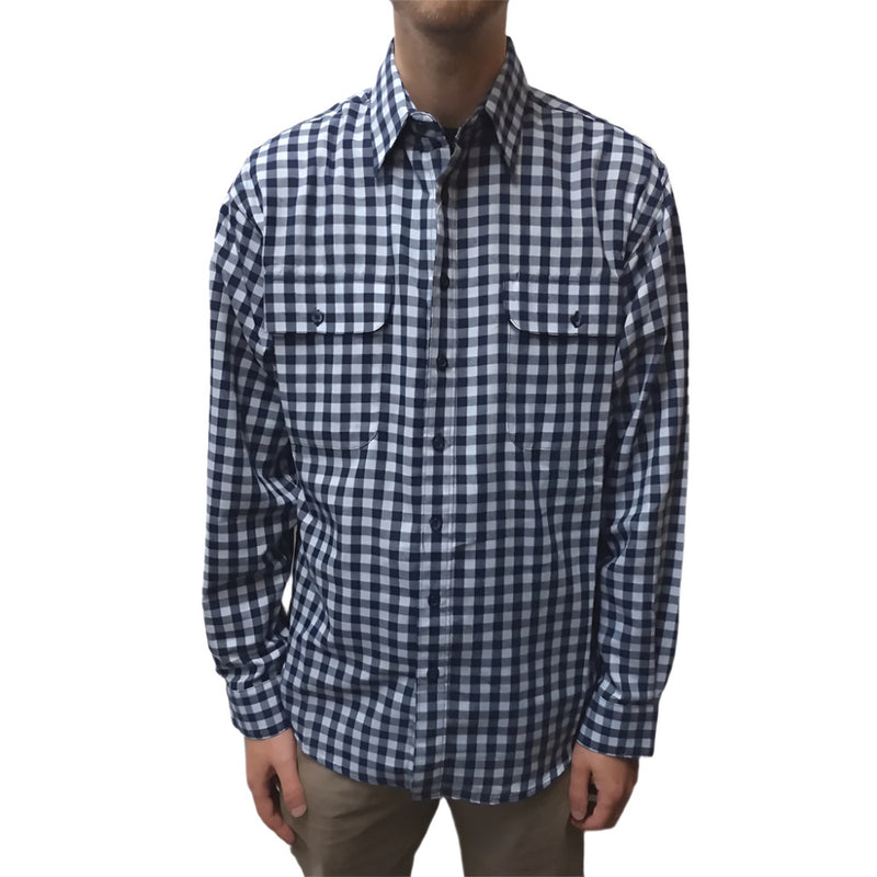 Bisley Mens Long Sleeve Brushed Shirt (Light Blue)