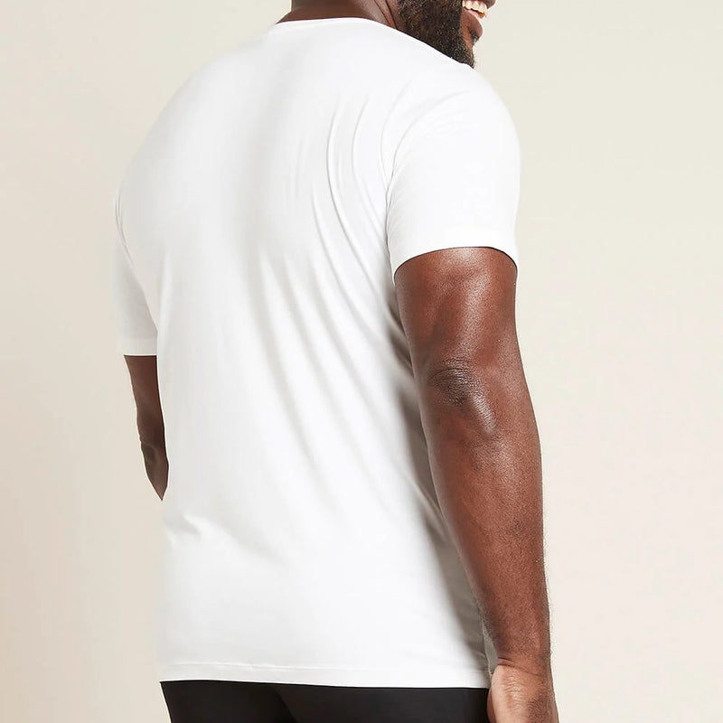 Back of Boody Mens Crew Neck Tee in white