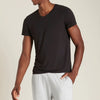 Front of Boody Mens V Neck Tee in Black