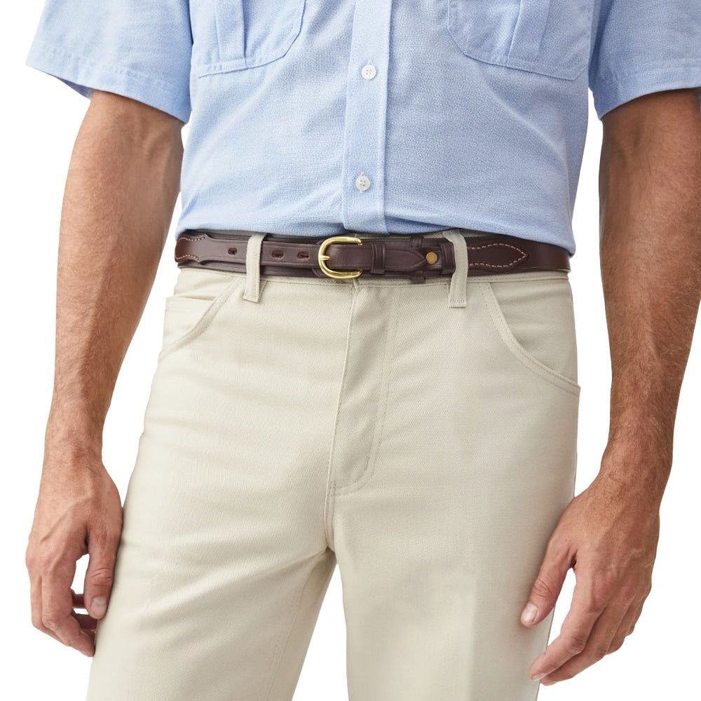 R.M.Williams 1.25 Inch Ranger Solid Hide Belt (Chestnut)