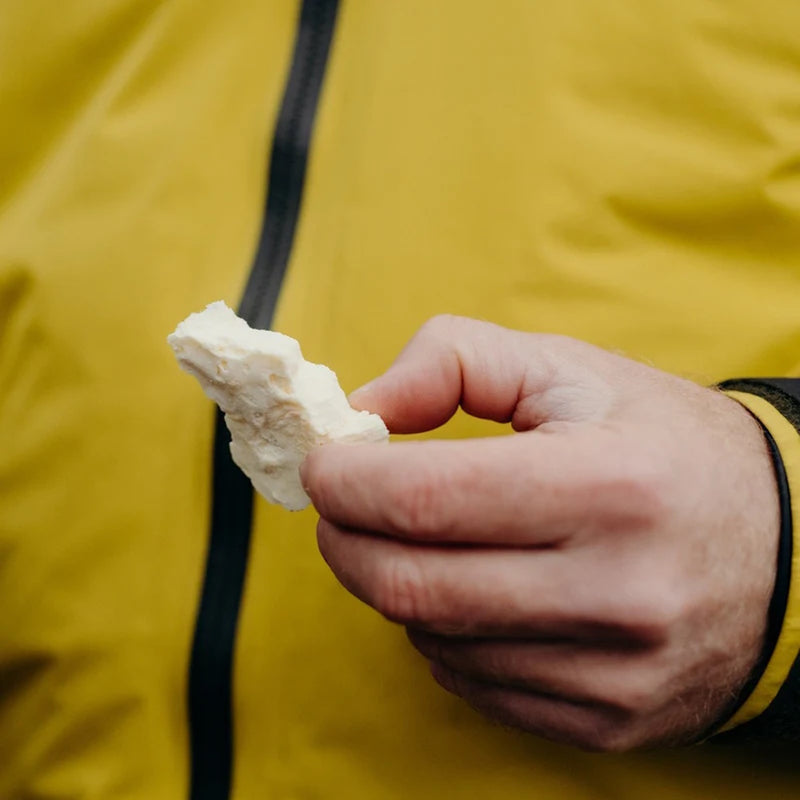 Campers Pantry Freeze Dried Whisky Ice Cream in hand