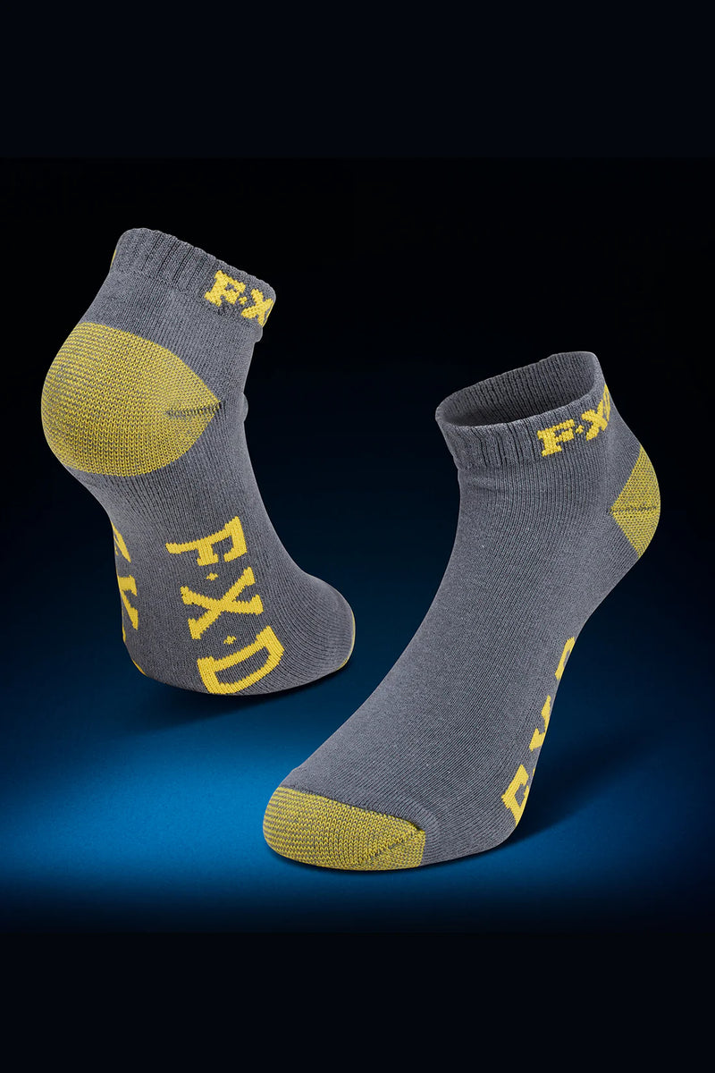 FXD SK-3 Ankle Work Sock Grey/Yellow