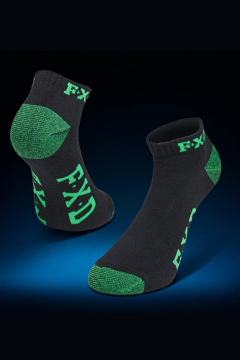 FXD SK-3 Ankle Work Sock Black/Green