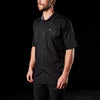 Model wearing Black FXD SSH-1 Men's Short Sleeve Stretch Work Shirt