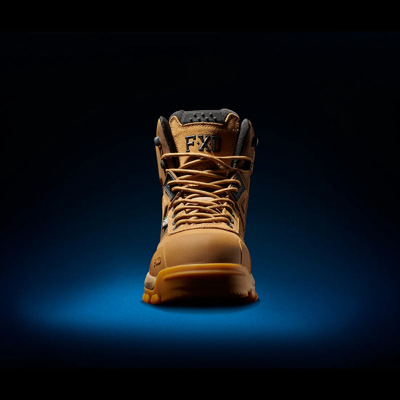 Front of Wheat FXD WB-1 Men's Nitrolite High Cut Safety Boot