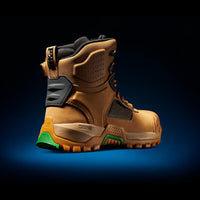 Back angle view of Wheat FXD WB-1 Men's Nitrolite High Cut Safety Boot