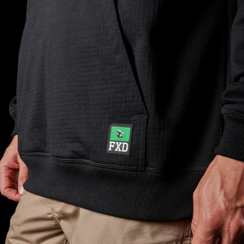 Waist of Black FXD WF-1 Men's Bonded Membrane Fleece Hoodie