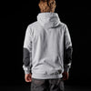 Back of Grey FXD WF-1 Men's Bonded Membrane Fleece Hoodie