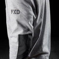 Close up of arm of Grey FXD WF-1 Mens Bonded Membrane Fleece Hoodie