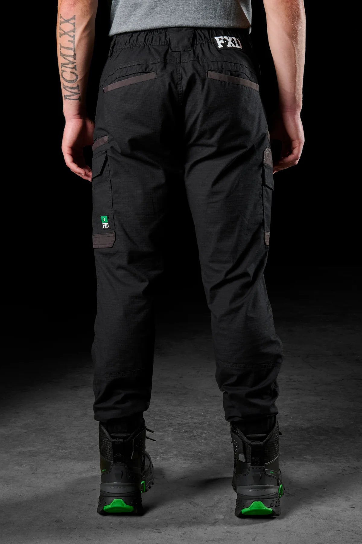 FXD WP-12C Mens Cuffed Elastic Waist Stretch Ripstop Work Pants