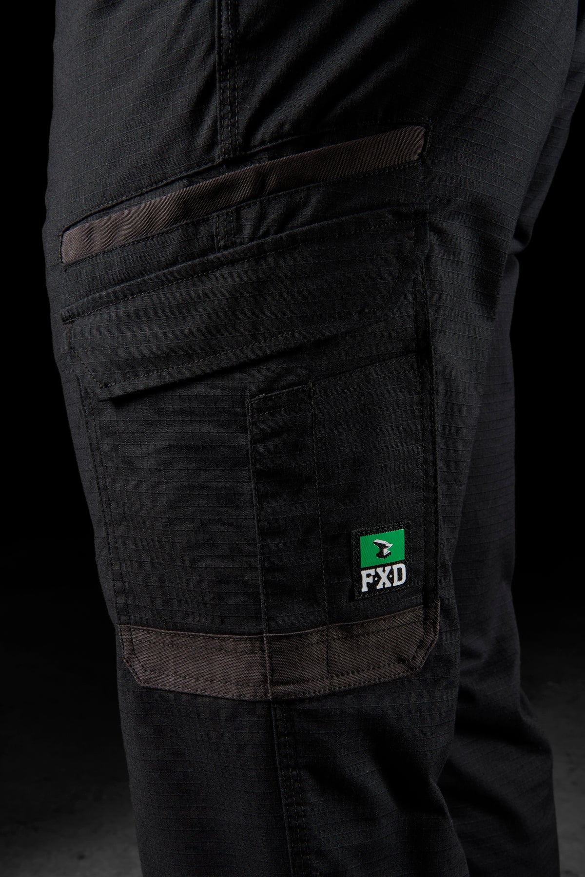 FXD WP-12C Mens Cuffed Elastic Waist Stretch Ripstop Work Pants