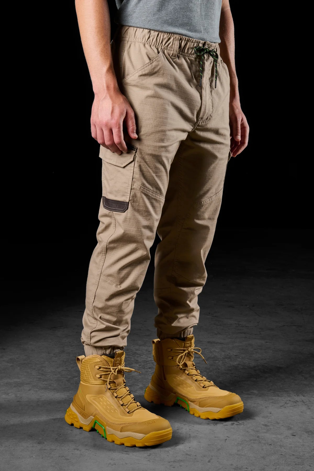 FXD WP-12C Mens Cuffed Elastic Waist Stretch Ripstop Work Pants