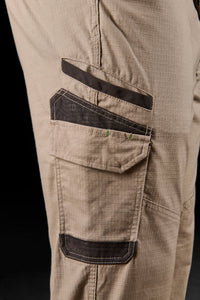 FXD WP-12C Mens Cuffed Elastic Waist Stretch Ripstop Work Pants