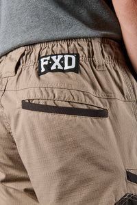 FXD WP-12C Mens Cuffed Elastic Waist Stretch Ripstop Work Pants