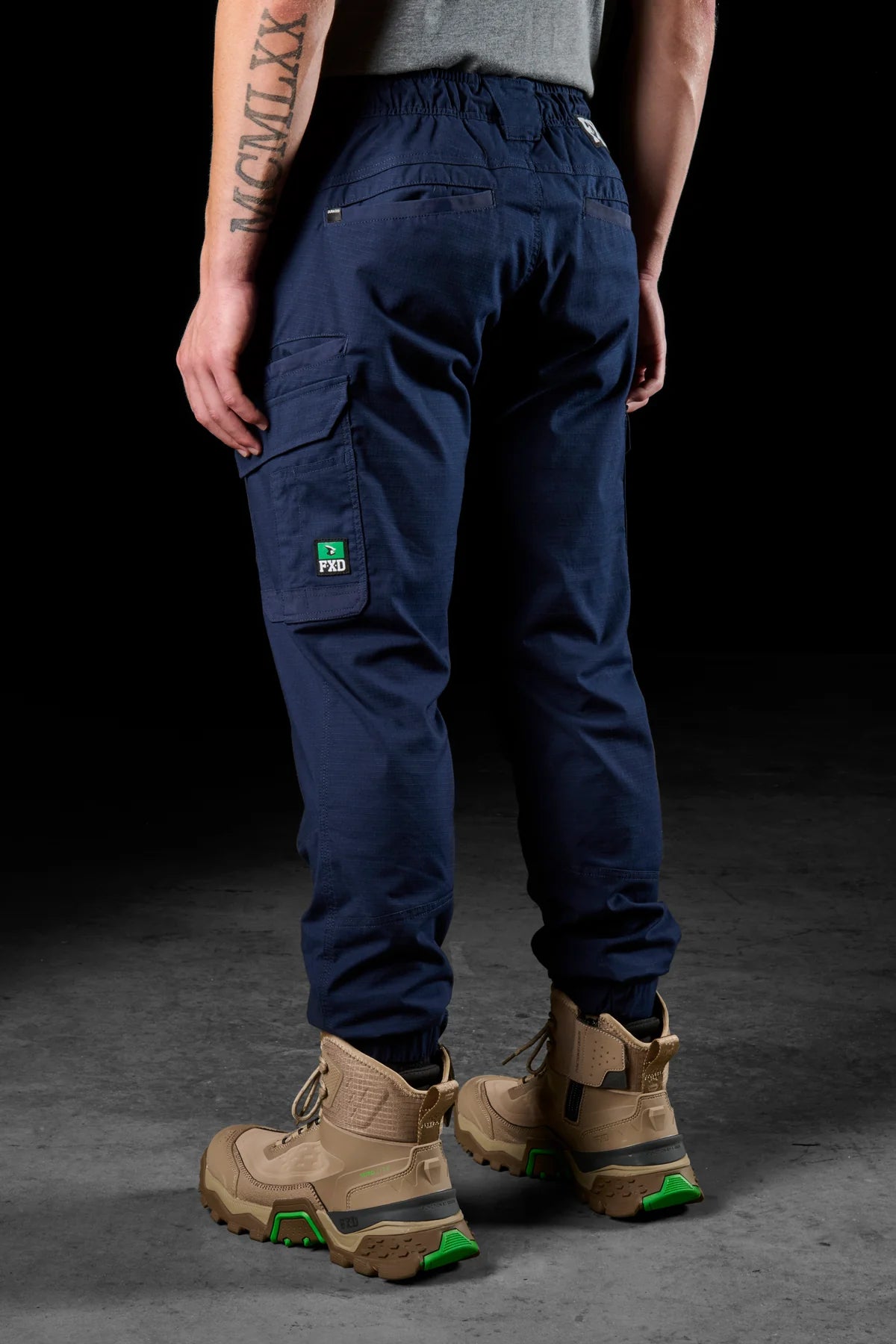 FXD WP-12C Mens Cuffed Elastic Waist Stretch Ripstop Work Pants