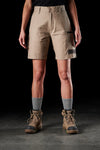 Front of Khaki FXD WS-3W Women's Stretch Work Shorts