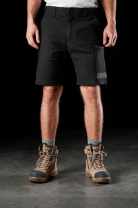 Front of Black FXD WS-3 Men's Stretch Work Shorts