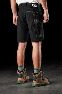 Back of Black FXD WS-3 Men's Stretch Work Shorts