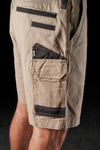 Side pocket of Khaki FXD WS-3 Men's Stretch Work Shorts