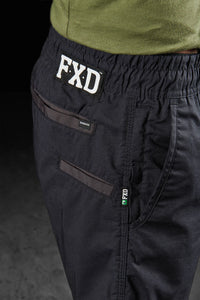 Close up of waist on Black FXD WS-4 Men's Repreve Stretch Ripstop Work Shorts