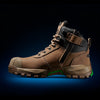 Zip side of FXD WB-2 Men's Nitrolite Mid Cut Safety Boot in Stone