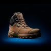 Front angle view of FXD WB-2 Men's Nitrolite Mid Cut Safety Boot in Stone