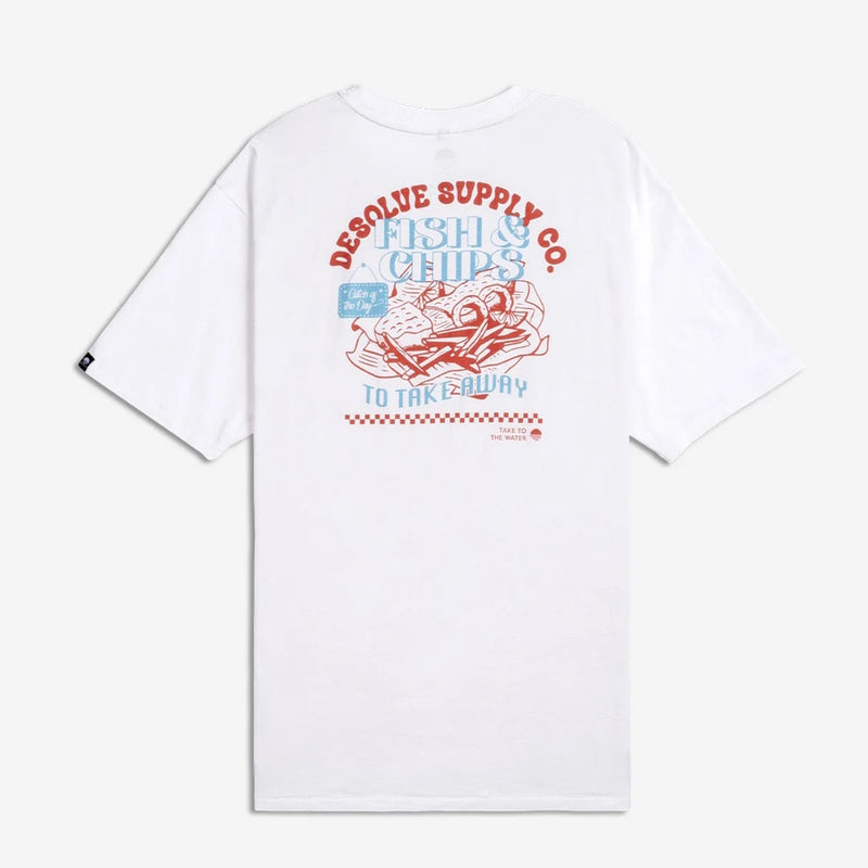 Back of Desolve Mens Fish n Chips Tee