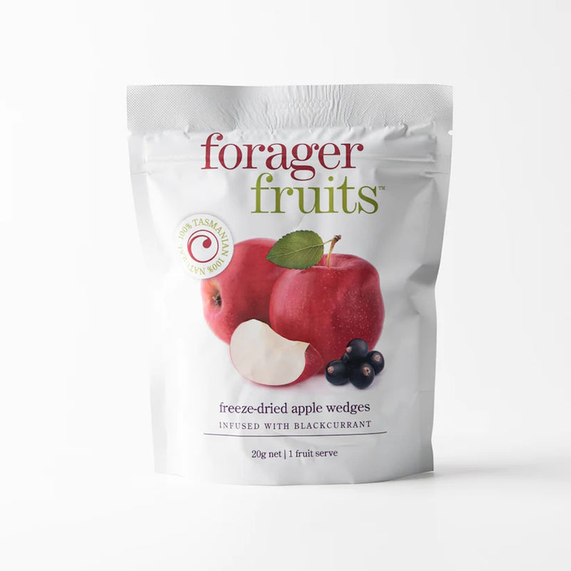 Forager Fruits Freeze Dried Apple Wedges Infused With Blackcurrant Packet