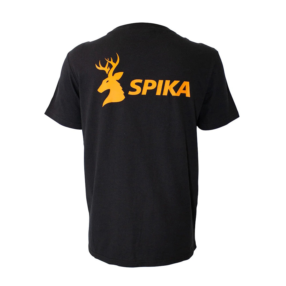 Back of Spika Mens GO Classic T-Shirt in Black