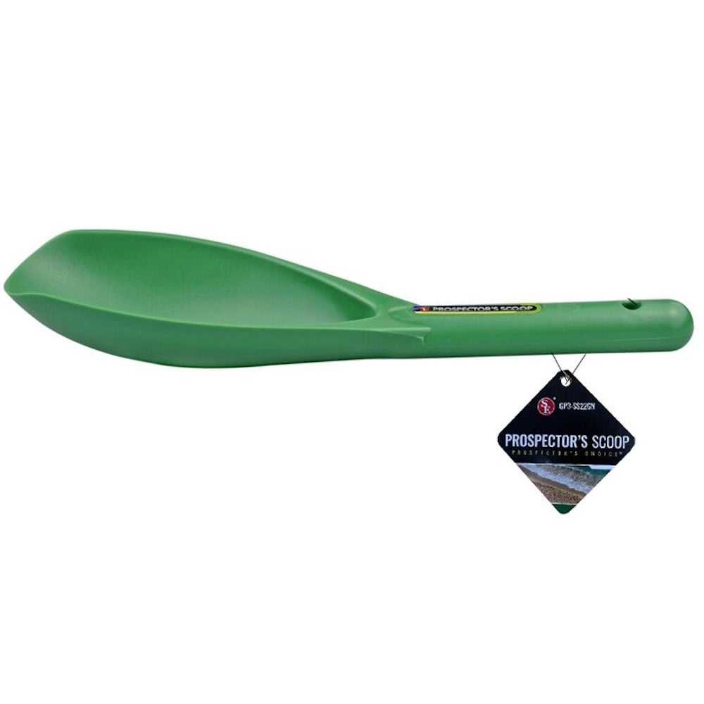 12.5 Inch Heavy Duty Plastic Body Prospectors Scoop in Green