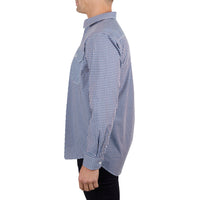 Side of Hard Slog Mens Bobbie Half Placket Long Sleeve Shirt