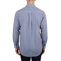 Back of Hard Slog Mens Bobbie Half Placket Long Sleeve Shirt