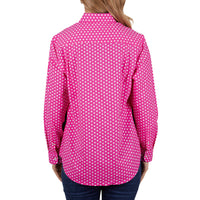 Hard Slog Womens Kelly Half Placket Long Sleeve Shirt