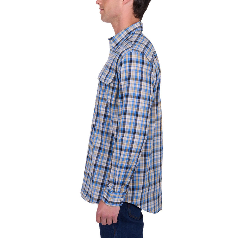 Hard Slog Mens Gibson Half Placket Long Sleeve Shirt