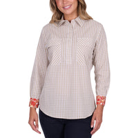 Hard Slog Womens Sara Half Placket Long Sleeve Shirt