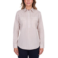 Hard Slog Womens Sara Half Placket Long Sleeve Shirt