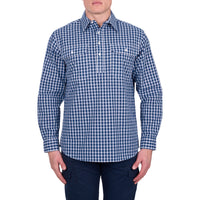 Hard Slog Mens Alden Half Placket Long Sleeve Shirt