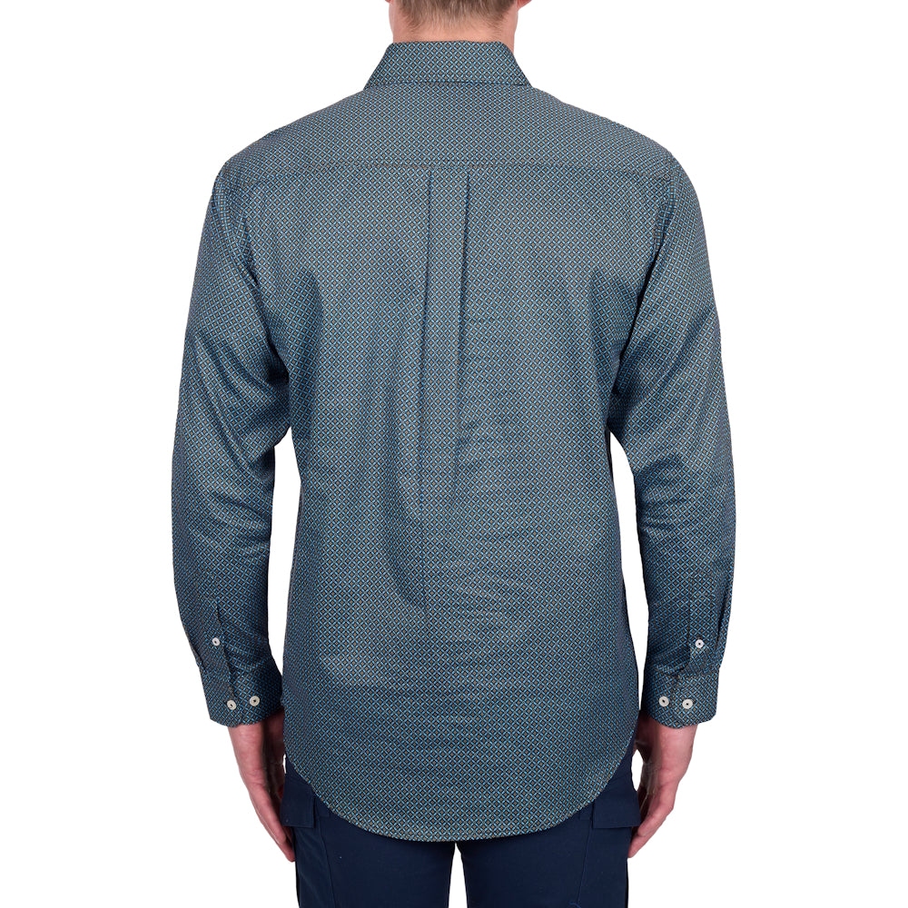 Hard Slog Mens Blake Half Placket Long Sleeve Shirt