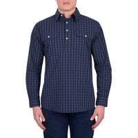 Hard Slog Mens Nash Half Placket Long Sleeve Shirt