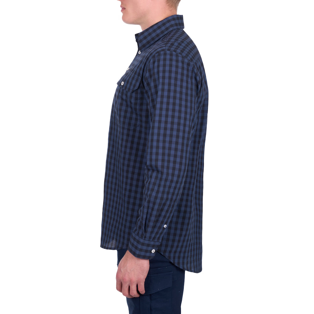 Hard Slog Mens Nash Half Placket Long Sleeve Shirt