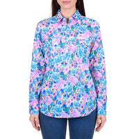 Hard Slog Womens Trixie Half Placket Long Sleeve Shirt