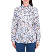 Hard Slog Womens Alice Half Placket Long Sleeve Shirt