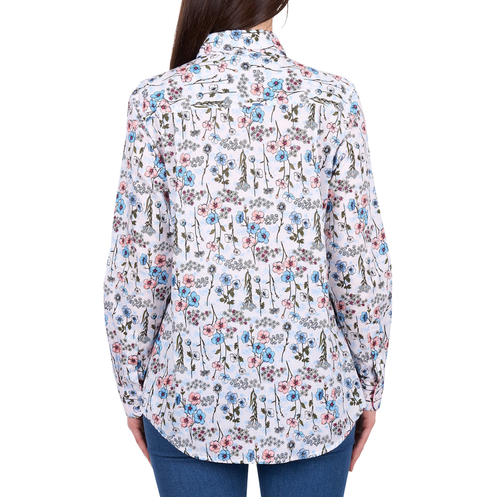 Hard Slog Womens Alice Half Placket Long Sleeve Shirt