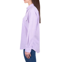 Hard Slog Womens Ginny Half Placket Long Sleeve Shirt