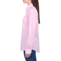 Hard Slog Womens Clara Half Placket Long Sleeve Shirt