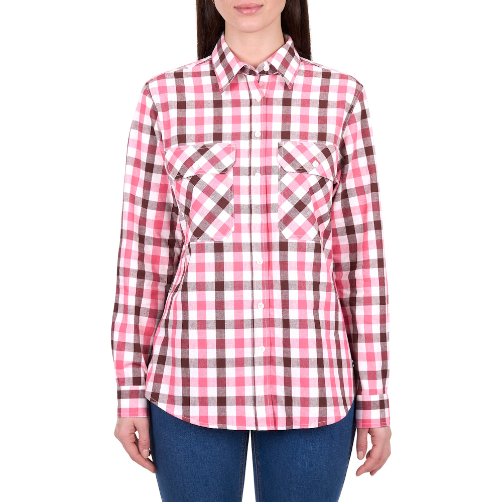 Hard Slog Womens Rachel Full Placket Long Sleeve Shirt