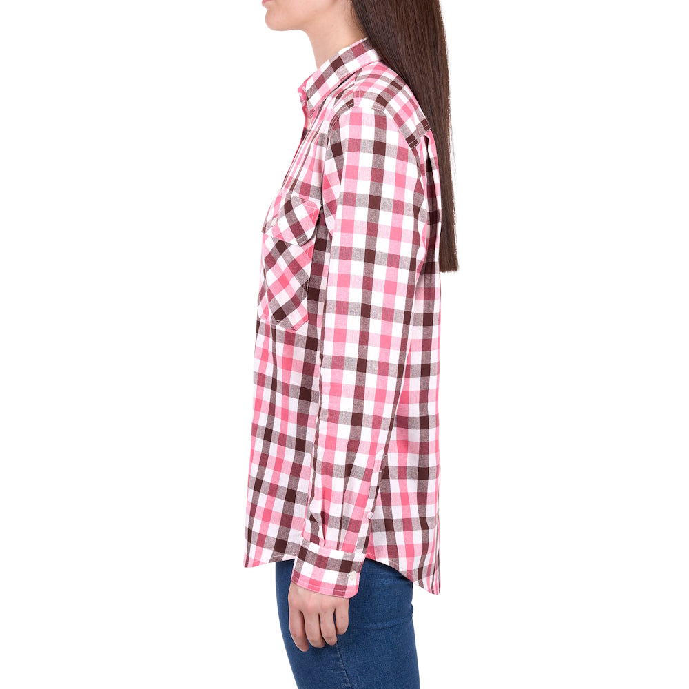 Hard Slog Womens Rachel Full Placket Long Sleeve Shirt